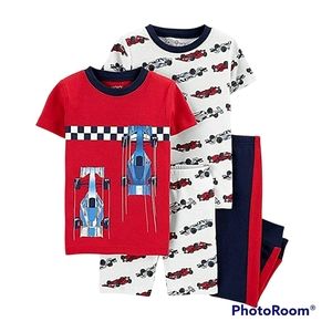 NWT Carter’s Boys 4pc Race Car Pajamas, 18 months